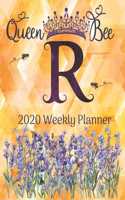 2020 Weekly Planner - Monogram Queen Bee Initial 