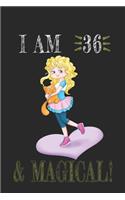 I AM 37 and Magical !! Girl & Cat Notebook: A NoteBook For Girl & Cat Lovers, Birthday & Christmas Present For Girl & Cat Lovers, 37 years old Gifts