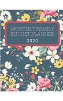 Monthly Family Budget Planner - 2020: A Bill Tracker Calendar and Expense Tracker Notebook (Green Floral, Flowers)