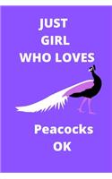 just girl who loves peacocks OK sketchbook