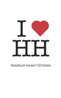 I love HH Notizbuch kariert