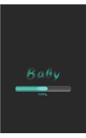 Baby loading: Notizbuch, Notizheft, Notizblock - Geschenk-Idee für schwangere Frauen - Karo - A5 - 120 Seiten
