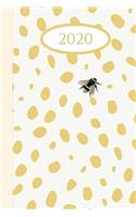 2020 Journal Planner: Bee - 12 Months Week to page 150 pages 6x9 with plenty of Journal space - Contacts - Password - Birthday lists