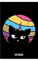 Notebook: Cat Unicorn Notebook Blank Dot Grid Caticorn Journal dotted with dots 6x9 120 Pages Checklist Record Book Take Notes Gift Planner Paper Men Women Ki