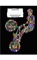 Composition: Biking/Cycling Sports Theme College Ruled Composition Book 7.44 x 9.69, 100 sheets, 200 pages, book for school, boys, girls, kids, teachers and stud
