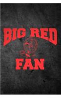 Big Red Fan: Blank Lined Journal For Sports Football Season Lovers Notebook