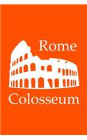 Colosseum in Rome - Lined Notebook with Orange Cover