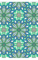 Bullet Journal Notebook Mandalas Pattern 6: 112 Page Numbered Graph Style Grid Bullet Journal with Index Pages and Key Pages in Portable 6 X 9 Size.