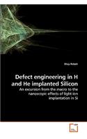 Defect engineering in H and He implanted Silicon