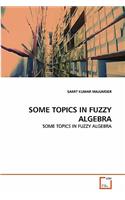 Some Topics in Fuzzy Algebra