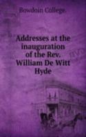 ADDRESSES AT THE INAUGURATION OF THE RE