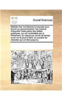 Metôde Tres Humblement Proposée Pour Fournir Au Gouvernement, Les Moyens d'Acquitter Cette Partie Des Dettes Publiques, Qui Est Rachetable Par Le Parlement, En Beaucoup Moins de Temps Qu'on Ne Le Pourra Faire, En Suivant Les Metodes Qui Ont Èté Jus
