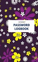 Internet Password Logbook: Website Password Log Book - Log Book - Keeper for Protection Passwords - Modern Flower Design