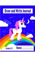 Draw & Write Journal Grades K-2: Primary Composition Notebook Story Paper with Dotted Midline Writing & Picture Space: 6x9 Inch, 120 Pages