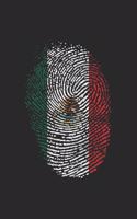 Mexico - Fingerprint: Blank Lined Notebook - Journal for Cinco De Mayo Celebration Gift