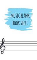 Music Blank Book Sheet: Cute Blank Sheet Music Staves Manuscript Paper, Musician's Notebook For Practicing And Songwriting