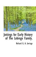 Jottings for Early History of the Lebinge Family.: (English)