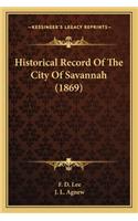 Historical Record of the City of Savannah (1869)