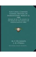 Suez Canal Company, General Meeting Of Shareholders, March 12, 1884