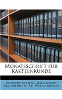 Monatsschrift Fur Kakteenkunde
