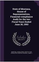 State of Montana, House of Representatives, Financial-Compliance Audit for the Two Fiscal Years Ended June 30, 1993