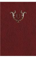 Monogram "u" Grid Notebook: (21 Monogram Red 150 Grid)
