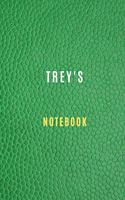 Trey's Notebook (6 x 9 - 105 Lined Pages) personalized journal notebook: Journals and Notebooks for Trey, Lined Notebook