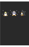 Penguins Notebook: Diary Journal, Sketchbook 6x9 inches with 120 Blank Pages For Drawing, Notes, Sketches