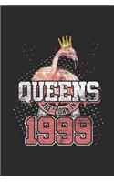 Queens Are Born In 1999: Dotted Bullet Journal (6 X 9 -120 Pages) for Birthday Gift Idea for Women