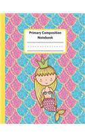 Primary Composition Notebook: Mermaid Scales: Grades K-2 Draw and Write Journal Dotted Midline Primary Composition Notebook Picture Story Book - 120 Pages