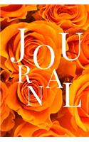 Journal: Notebook Diary 120 Pages Lined 6x9 Travel Size Matte Cover Orange Roses