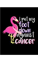 I Put My Foot Down Against Cancer: A Flamingo Breast Cancer Journal Gift for Women to Write In