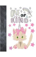One Of A Kind: Unicorn Kitty Gift For Girls - College Ruled Composition Writing School Notebook To Take Classroom Teachers Notes