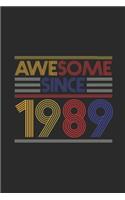 Awesome Since 1989: Graph Ruled Notebook - Journal for Birthday Gift Idea