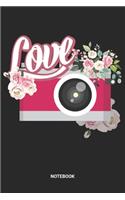 Notebook: Photography Themed Notebook (6x9 inches) with Blank Pages ideal as a Photographer Camera Journal. Perfect as a Travelling Book or Sketchbook for all
