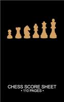 Chess Score Sheet 110 Pages: 5x8in Board Game Logging Log Book Pad Keeper Journal Notebook Planner Bulk Pages Notes Notepad