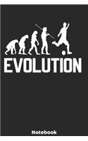 Evolution Notebook: Soccer Evolution Design - 120 ruled Pages 6'x9'. Journal for Player, Referees and Coaches. Writing Book for your training, your notes at work or sch