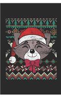 Ugly Christmas - Racoon: Graph Paper Notebook - Christmas Gift for Kids, Women, Men Girls And Boys