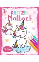 Einhorn Kritzel Malbuch