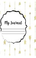 My Journal: Wide Lined Ruled Dot Paper Journal - Ideal For Hand Writing Teaching - Hand writing Improvement - 6x9 Inches - 100 Pages -With a Stunning Glossy, Ar