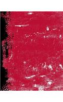 Red and Black: (8 X 10 Lined) Blank Grunge Team Color Notebook College Ruled