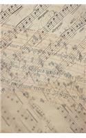 Musical Notes Blank Lined Journal