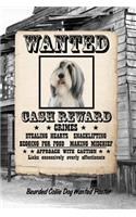 Bearded Collie Dog Wanted Poster