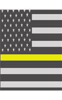 Thin Yellow Line Sketchbook: Thin Yellow Line Sketchbook, Dispatcher Notebook, 911 Dispatcher Drawing Book, Thin Yellow Line Sketchbook, 8.5 X 11 Sketch Paper with 120 Pages