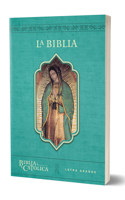 Biblia Católica: Tamaño Grande, Edición Letra Grande. Rústica, Azul, Con Virgen