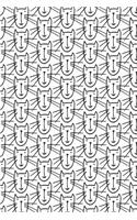 Bullet Journal Notebook for Cat Lovers Smiley Cats Pattern 1: 112 Page Numbered Dot Grid Bullet Journal with Index Pages and Key Pages in Portable 6 X 9 Size.