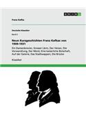 Neun Kurzgeschichten Franz Kafkas von 1909-1931: Ein Damenbrevier, Grosser Lärm, Der Heizer, Die Verwandlung, Der Mord, Eine kaiserliche Botschaft, Auf der Galerie, Das Stadtwappen, Die Brücke(German)