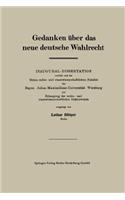 Gedanken Über Das Neue Deutsche Wahlrecht