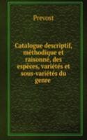 Catalogue descriptif, methodique et raisonne, des especes, varietes et sous-varietes du genre .