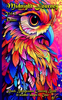 Midnight Journey Vol.2 "Nature": Dive into the enchanting depths of the night with "Midnight Journey Vol. 2," a captivating black background coloring book that encourages you to exp